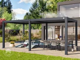 Pergola 3x6m, tetto lamellare, antracite Pergola 3x6m, tetto lamellare, antracite