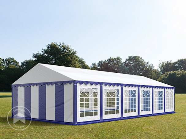 6x12m tenda de festa, PVC-lona, Azul-branco 6x12m tenda de festa, PVC-lona, Azul-branco