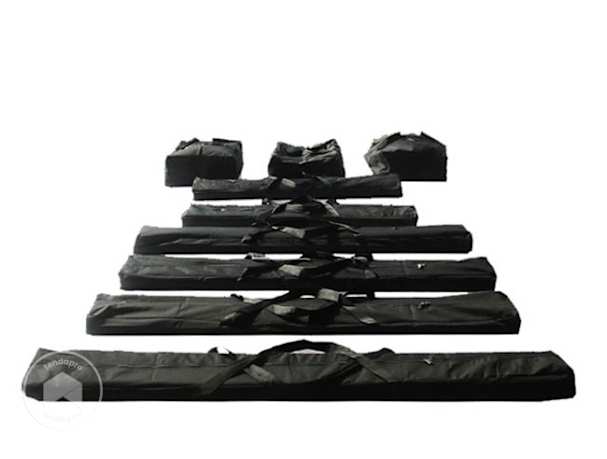 Conjunto de bolsos Oxford para tenda de festa FLEX Plus / tenda de armazenamento PVC Easy, largura 6 m, altura 2 m