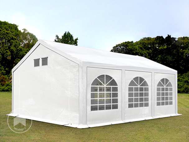4x6m tenda de festa, PE-lona, branco, com estrutura de base 4x6m tenda de festa, PE-lona, branco, com estrutura de base