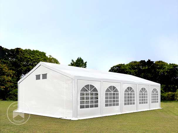 5x10m tenda de festa, PE-lona, branco, com estrutura de base 5x10m tenda de festa, PE-lona, branco, com estrutura de base