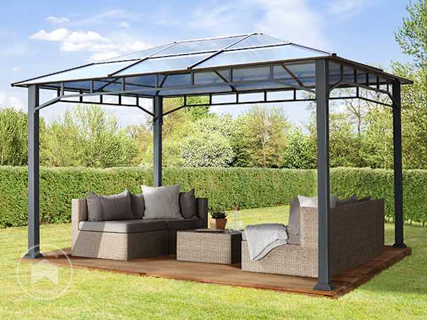 3x4 m Pavilhão de jardim Hardtop, sem paredes laterais 3x4 m Pavilhão de jardim Hardtop, sem paredes laterais