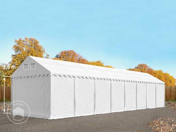 4x20m tenda de armazenamento, lona PVC, branco, com estrutura de base, sem estática 4x20m tenda de armazenamento, lona PVC, branco, com estrutura de base, sem estática