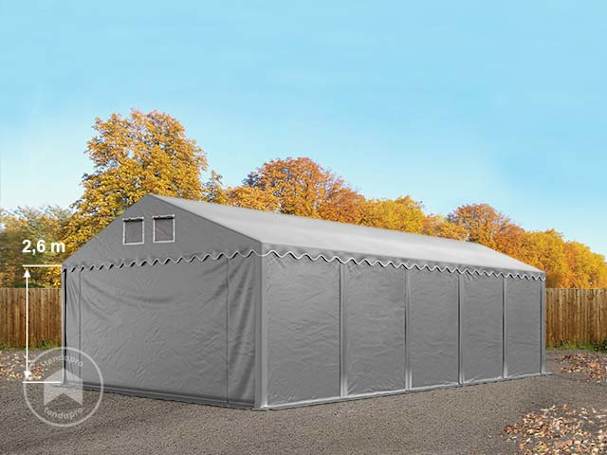 5x10m tenda de armazenamento, lona PVC, Cinzento, com estrutura de base, sem estática 5x10m tenda de armazenamento, lona PVC, Cinzento, com estrutura de base, sem estática
