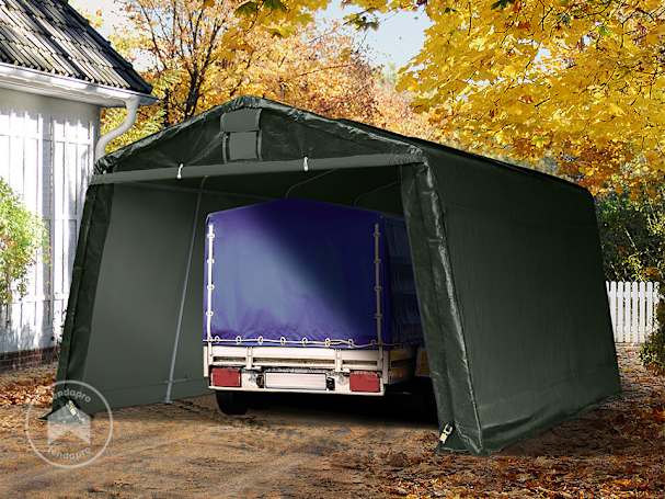 3,3x4,7m tenda garagem, lona PE, Verde escuro 3,3x4,7m tenda garagem, lona PE, Verde escuro
