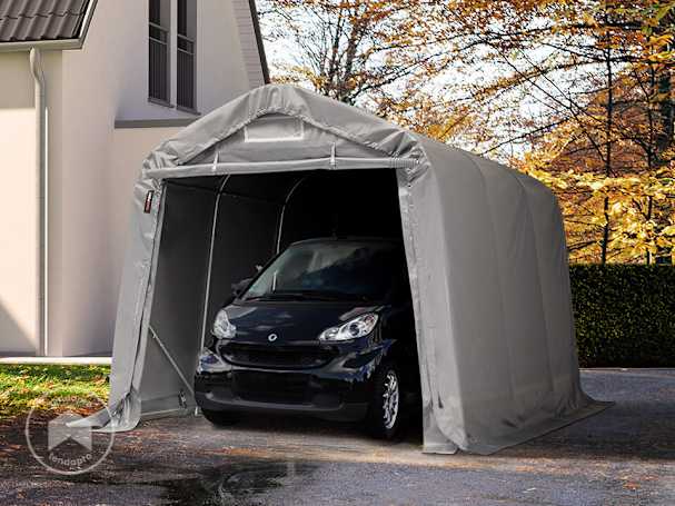 2,4x3,6m tenda garagem, lona PVC, Cinzento, sem estática 2,4x3,6m tenda garagem, lona PVC, Cinzento, sem estática