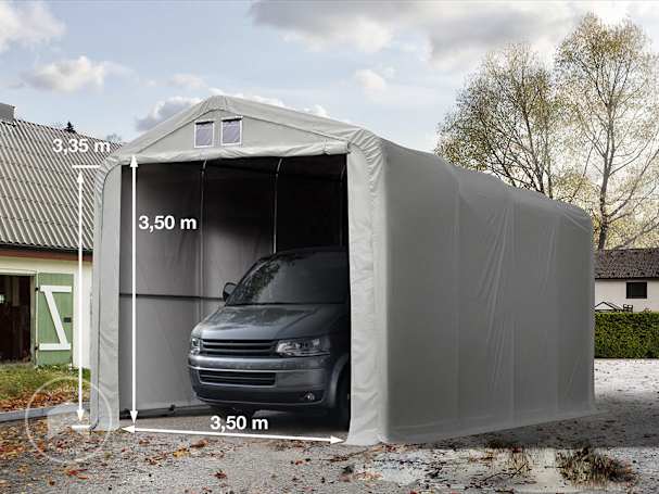 4x8m tenda garagem, lona PVC, Cinzento, sem estática 4x8m tenda garagem, lona PVC, Cinzento, sem estática