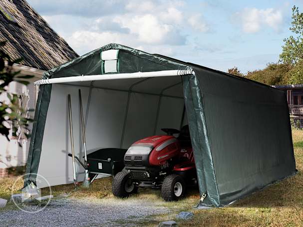 3,3x6,2m tenda garagem, lona PE, Verde escuro 3,3x6,2m tenda garagem, lona PE, Verde escuro