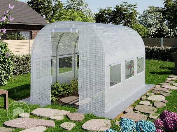 2x3 m estufa de plastico, cobertura PE, branco 2x3 m estufa de plastico, cobertura PE, branco