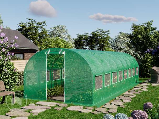 3x8 m estufa de plastico, cobertura PE, verde 3x8 m estufa de plastico, cobertura PE, verde