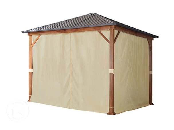 Paredes laterais (conjunto de 4 peças) para pavilhão de jardim Forest Superior 3x3 m, Cor champanhe