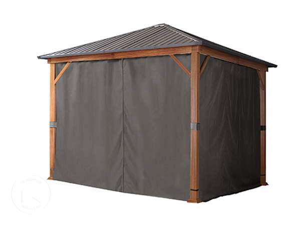 Paredes laterais (conjunto de 4 peças) para pavilhão de jardim Forest Superior 3x3 m, Loft grey