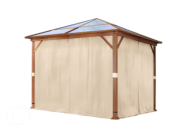 Paredes laterais (conjunto de 4 peças) para pavilhão de jardim Forest Deluxe 3x3 m, Cor champanhe
