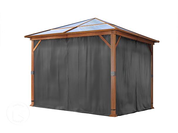 Paredes laterais (conjunto de 4 peças) para pavilhão de jardim Forest Deluxe 3x3 m, Loft grey