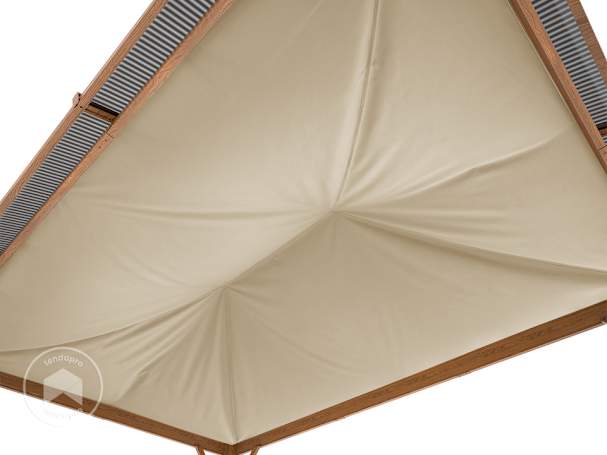 Vela de sombra para pavilhão de jardim Forest Deluxe 3x4 m, Cor champanhe