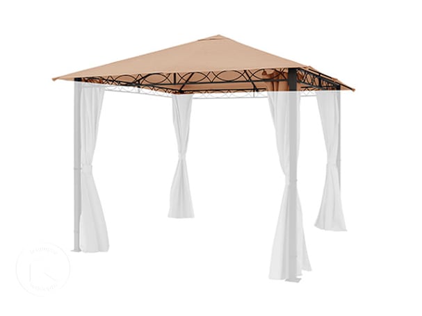 Teto de substituição para pavilhão de jardim Rendezvous Premium, 3x3 m, Cappuccino