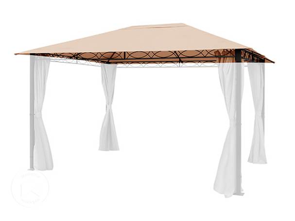 Teto de substituição para pavilhão de jardim Rendezvous Premium, 3x4 m, Cappuccino