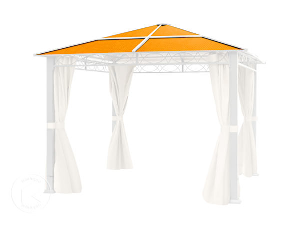 Placas de teto de substituição para pavilhão de jardim Rendezvous Deluxe 3x3 m, Hardtop