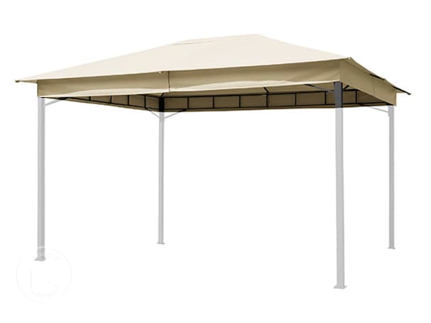 Teto de substituição para pavilhão de jardim Sunset Classic, 3x4 m, Cor champanhe
