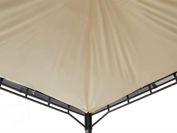 Vela de sombra para pavilhão de jardim Sunset Deluxe 3x3 m, Cor champanhe