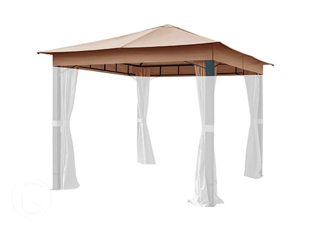 Teto de substituição para pavilhão de jardim Sunset Premium, 3x3 m, Cappuccino