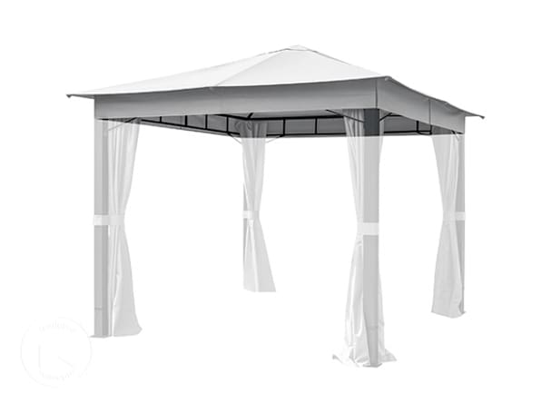 Teto de substituição para pavilhão de jardim Sunset Premium, 3x3 m, Stone