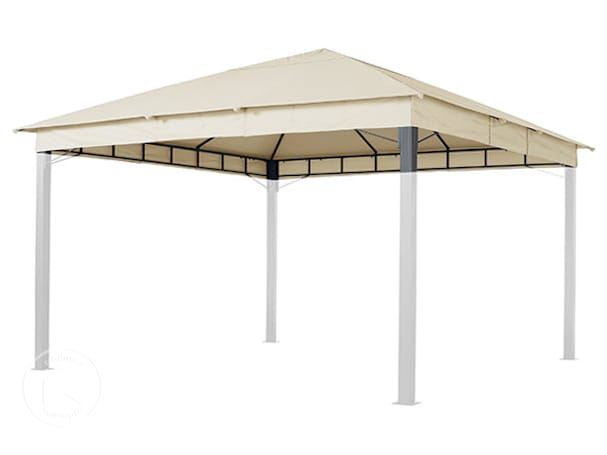 Teto de substituição para pavilhão de jardim Sunset Premium, 4x4 m, Cor champanhe