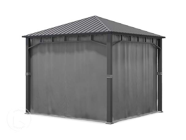 Paredes laterais (conjunto de 4 peças) para pavilhão de jardim Sunset Superior 3x3 m, Loft grey