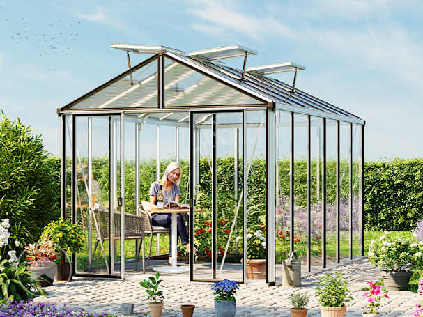 192 x 317 cm Estufa de jardim, Sem conjunto promocional | 6 mm