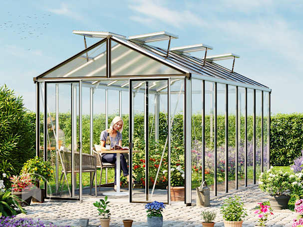 192 x 131 cm Estufa de jardim, Sem conjunto promocional | 6 mm