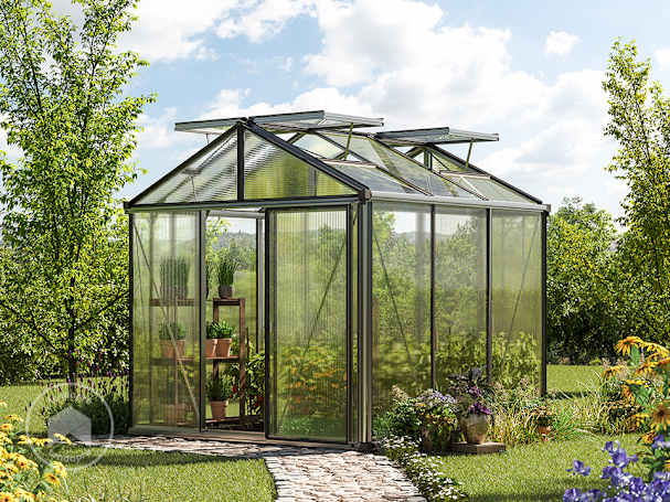 225 x 259 cm  Estufa de jardim, Sem conjunto promocional | 6 mm