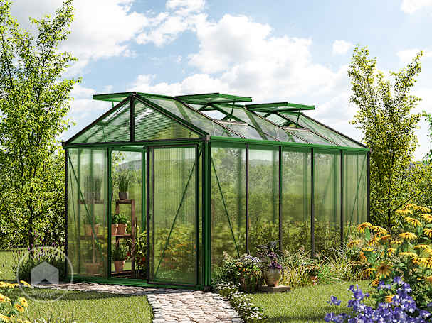 259 x 259 cm  Estufa de jardim, Sem conjunto promocional | 6 mm