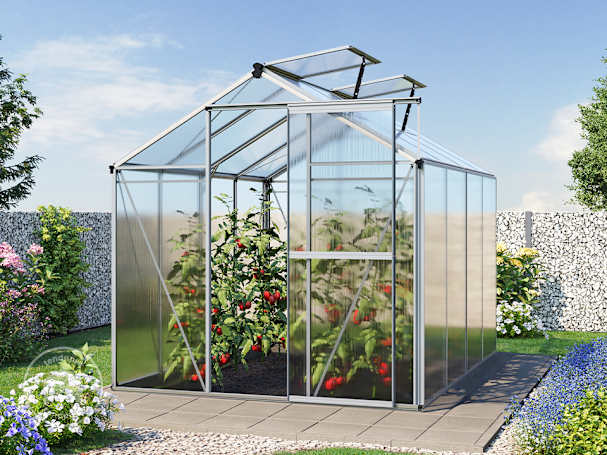 192 x 256 cm Estufa de jardim, Sem conjunto promocional | 6 mm 192 x 256 cm Estufa de jardim, Sem conjunto promocional | 6 mm