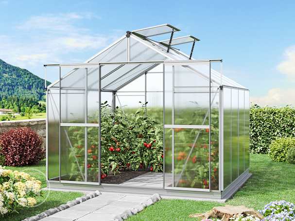 192 x 192 cm Estufa de jardim, Sem conjunto promocional | 6 mm