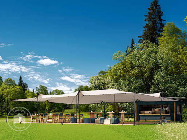Tenda beduina 9 x 12 m, incluindo conjunto de postes de alumínio e sacos de Tenda beduina 9 x 12 m, incluindo conjunto de postes de alumínio e sacos de