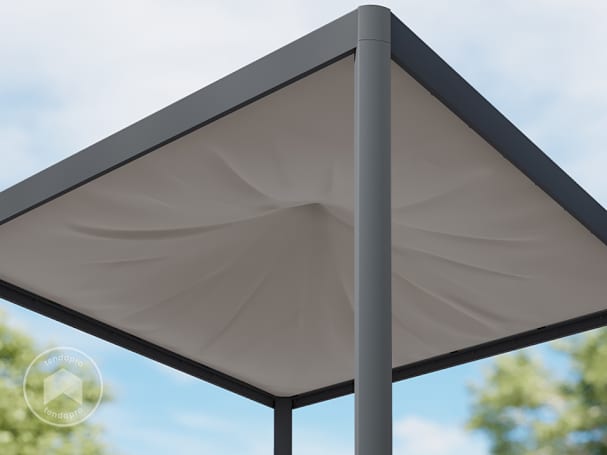 Vela de sombra para pavilhão de jardim Luma Deluxe 3x3 m, Loft grey
