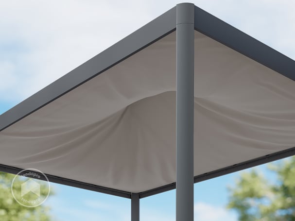 Vela de sombra para pavilhão de jardim Luma Deluxe 3x4 m, Loft grey
