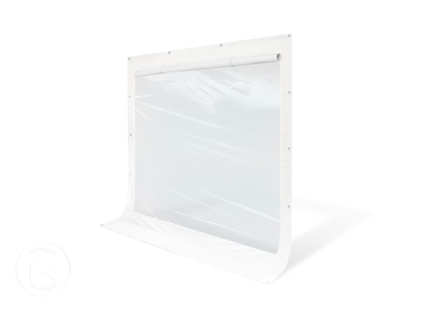 Painel lateral em PVC 2 x 2 m com janela panorâmica e estore