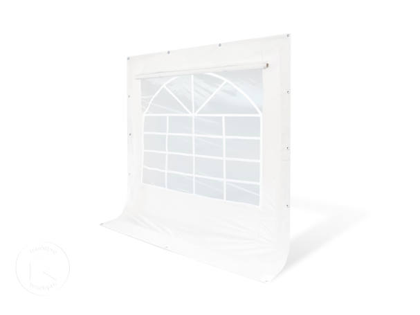 Painel lateral em PVC 2 x 2 m com janela quadrada e estore