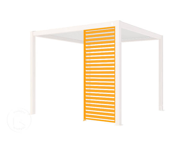 Parede de lâminas estática, 1 peças, para pérgola Premium em branco