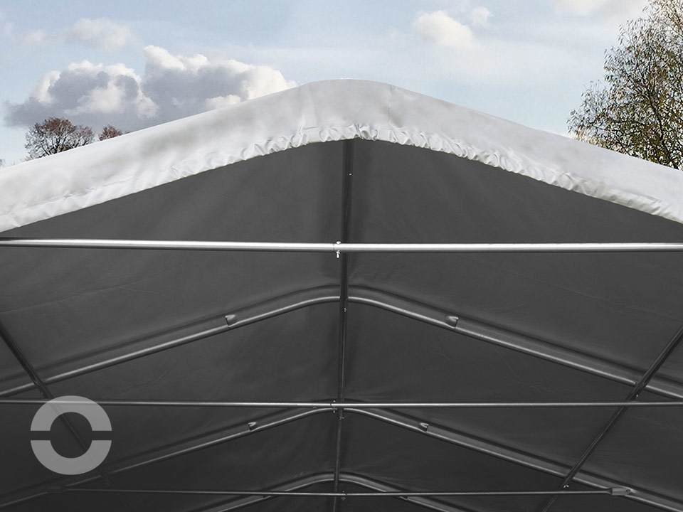 Zelthalle 6x12m Lagerzelt Industriezelt 3,6m Seitenhöhe PVC Plane 850 N
