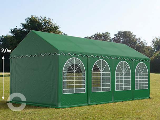 4x8m Partyzelt, PVC-Plane, dunkelgrün, mit Bodenrahmen 4x8m Partyzelt, PVC-Plane, dunkelgrün, mit Bodenrahmen
