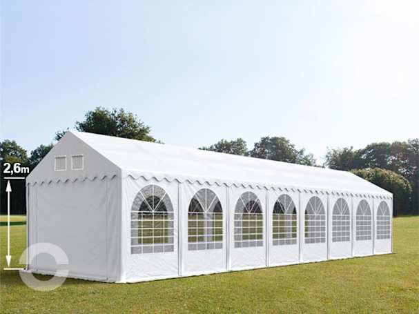 4x16m Partyzelt, PVC-Plane, weiß, mit Bodenrahmen 4x16m Partyzelt, PVC-Plane, weiß, mit Bodenrahmen