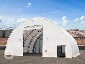 15,25x12m Rundbogenhalle, PRIMEtex-Plane, weiß, mit Statik 15,25x12m Rundbogenhalle, PRIMEtex-Plane, weiß, mit Statik