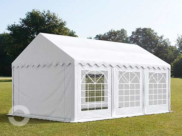 3x6m Partyzelt, PVC-Plane, weiß