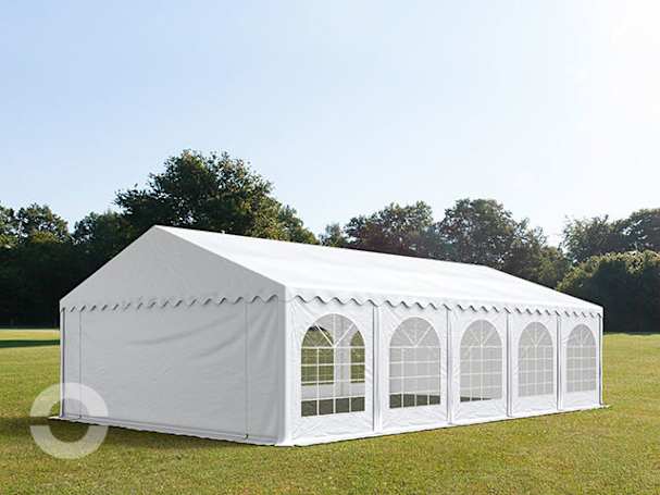 5x10m Partyzelt, PVC-Plane, weiß, mit Bodenrahmen 5x10m Partyzelt, PVC-Plane, weiß, mit Bodenrahmen