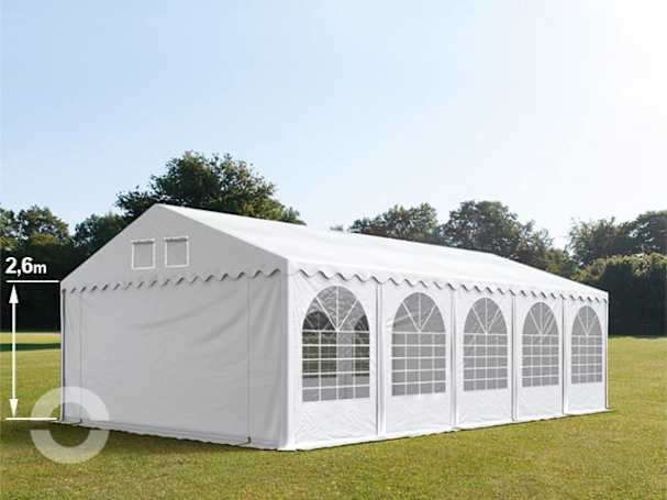 5x10m Partyzelt, PVC-Plane, weiß, mit Bodenrahmen 5x10m Partyzelt, PVC-Plane, weiß, mit Bodenrahmen