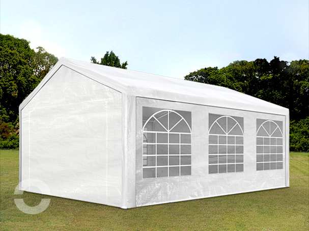 4x6m Partyzelt, PE-Plane, weiß 4x6m Partyzelt, PE-Plane, weiß
