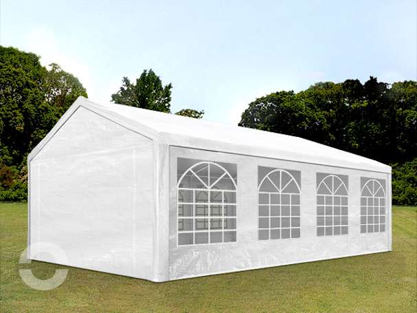 4x8m Partyzelt, PE-Plane, weiß 4x8m Partyzelt, PE-Plane, weiß