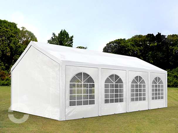 4x8m Partyzelt, PE-Plane, weiß 4x8m Partyzelt, PE-Plane, weiß